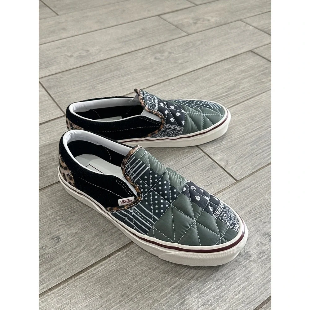 Vans Classic Slip-On 98 DX 'Anaheim Factory Quilted Mix' Patchwork Sneakers New! - Picture 7 of 12